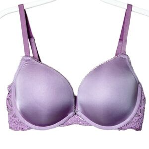 Victoria’s Secret Dream Angels Push-up Bra 34D underwire lavender‎ purple lace